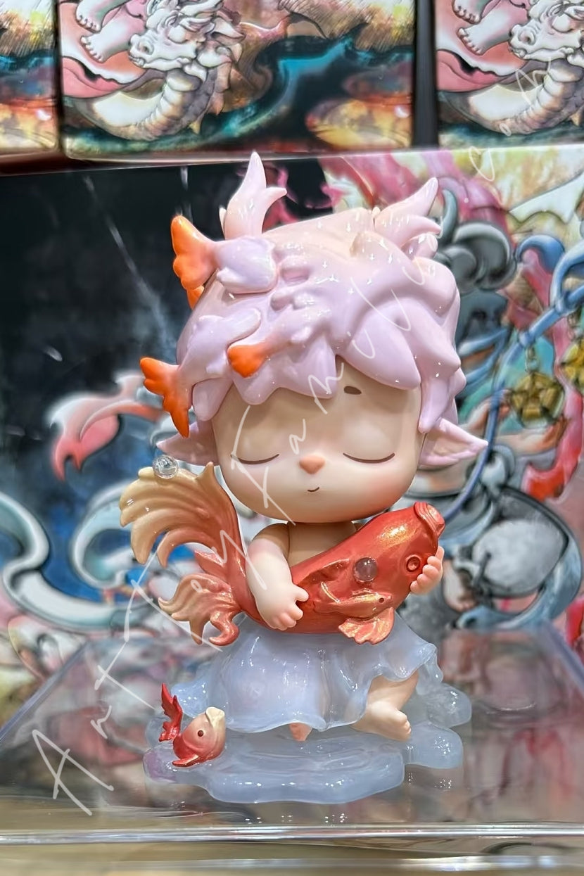Heyone Mimi The Poetry of Time in Four Seasons Series Blind Box Crossing the Still Pond