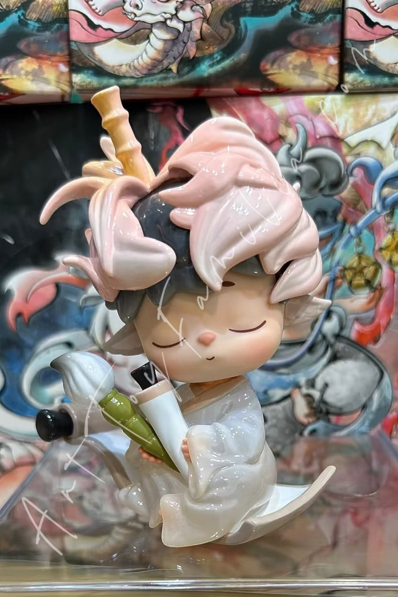 Heyone Mimi The Poetry of Time in Four Seasons Series Blind Box Savoring a Scroll