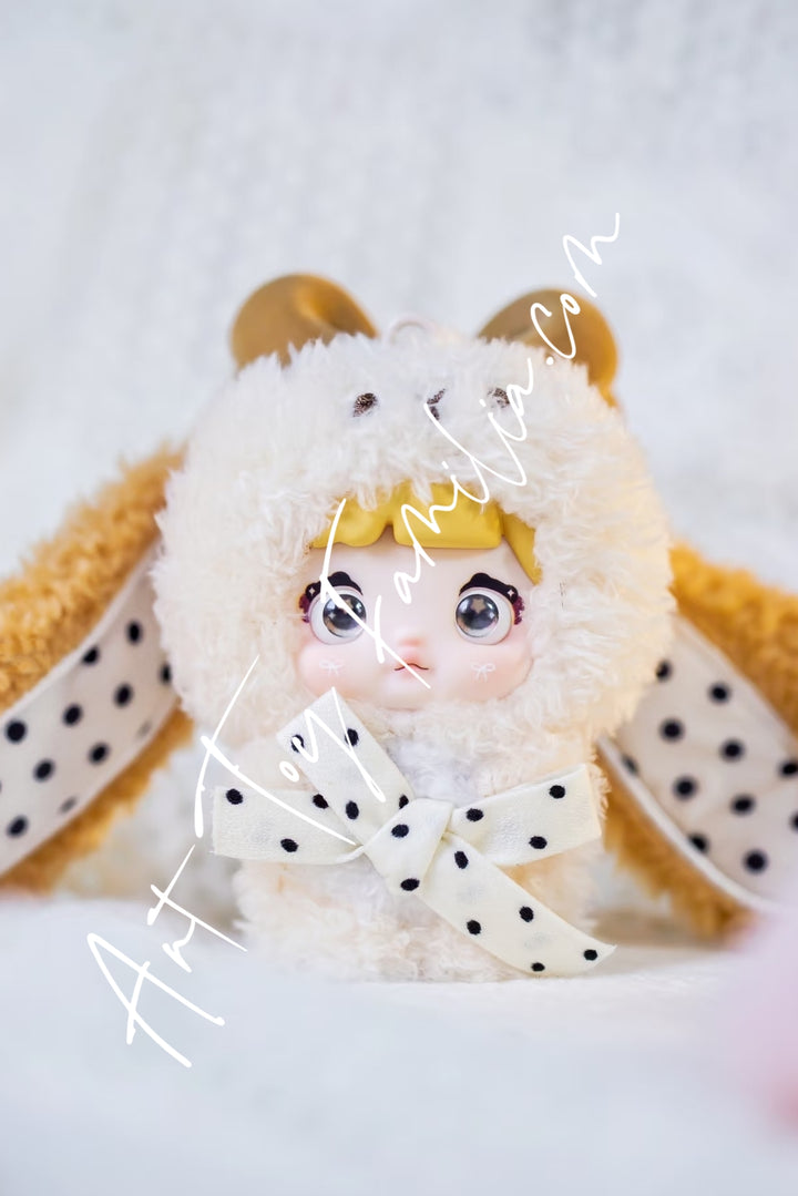 Hi Toy Nommi Baby Sweetheart Bunny Plush Series Caramel Coco