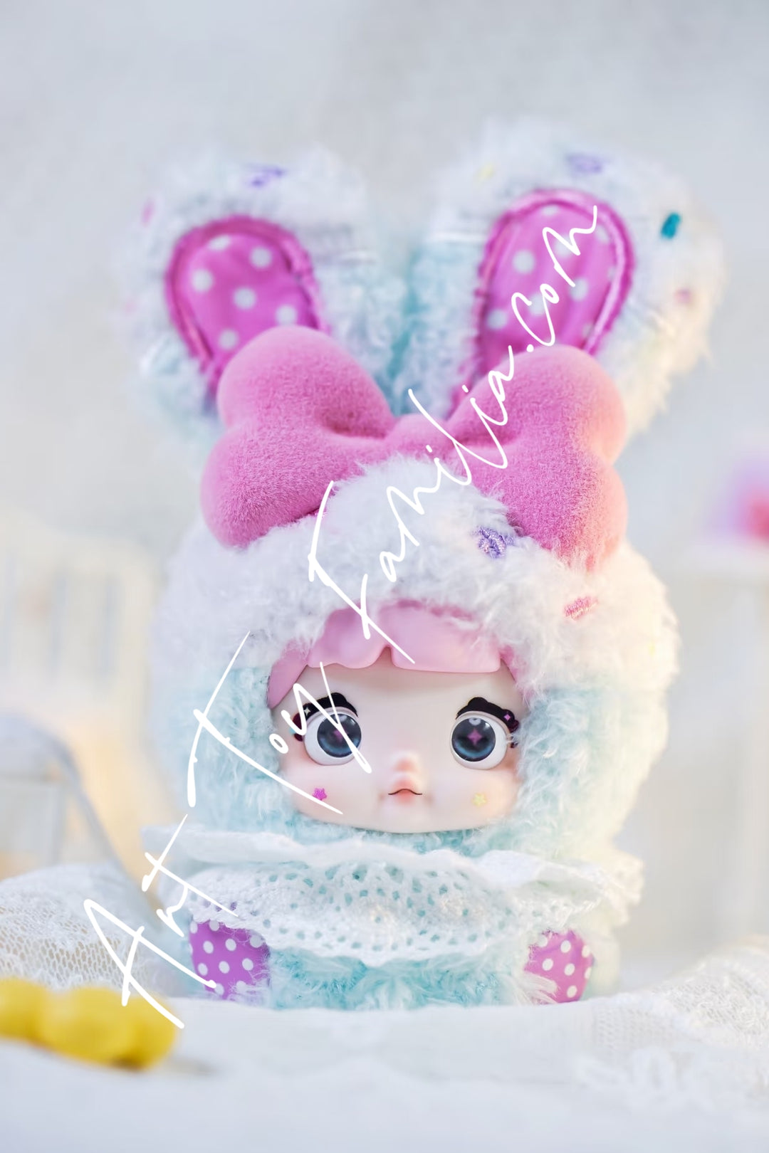 Hi Toy Nommi Baby Sweetheart Bunny Plush Series Frost Cream