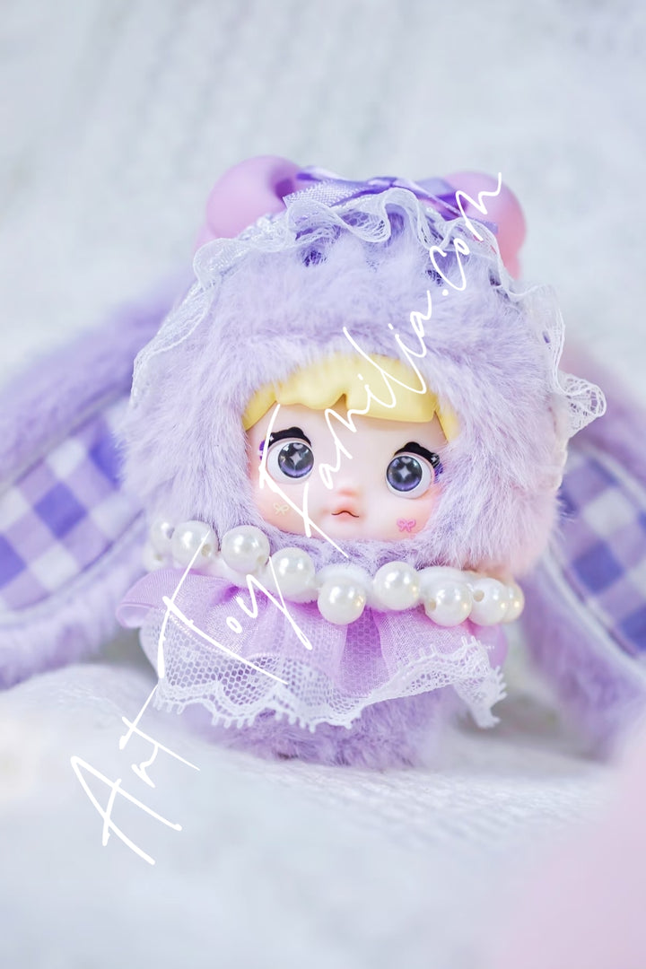 Hi Toy Nommi Baby Sweetheart Bunny Plush Series Grape Gummy