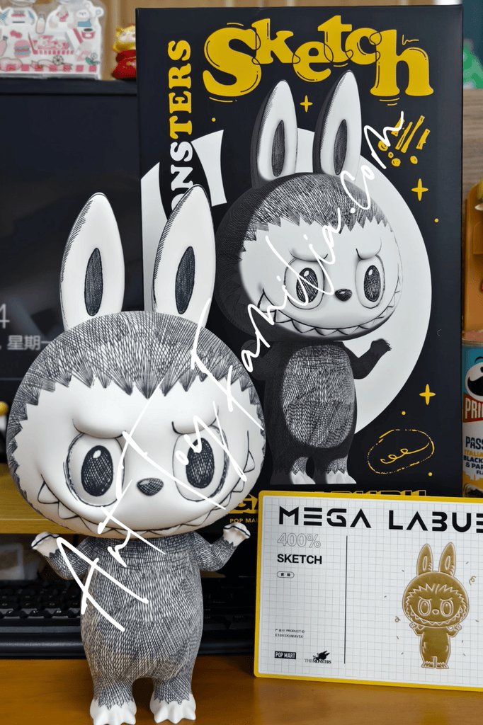 POP MART Labubu Sketch 400% Action Figure – Art Toy Familia POP MART Labubu Sketch 400% Action Figure – Art Toy Familia