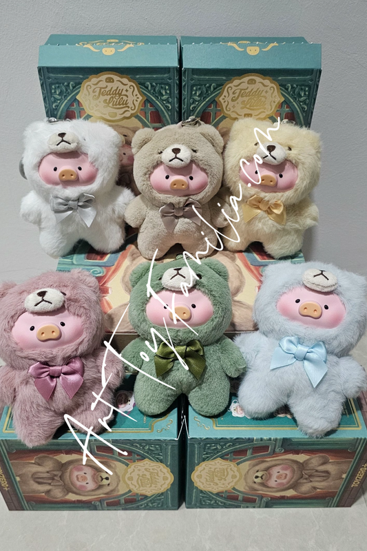 Lulu The Piggy Teddy Lulu Vinyl Plush Blind Box - 露露罐头猪 复古泰迪玩具店搪胶毛绒挂件系列