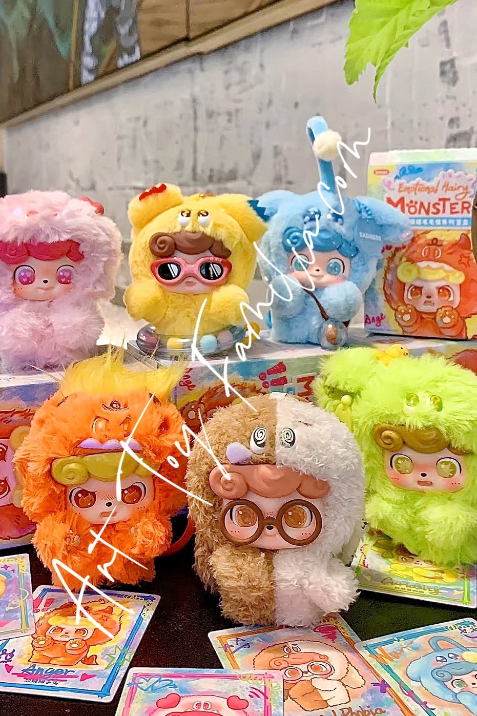 emotional monsters JOTOYS Q.Kids Emotional Hairy Monsters Series – Art Toy Familia