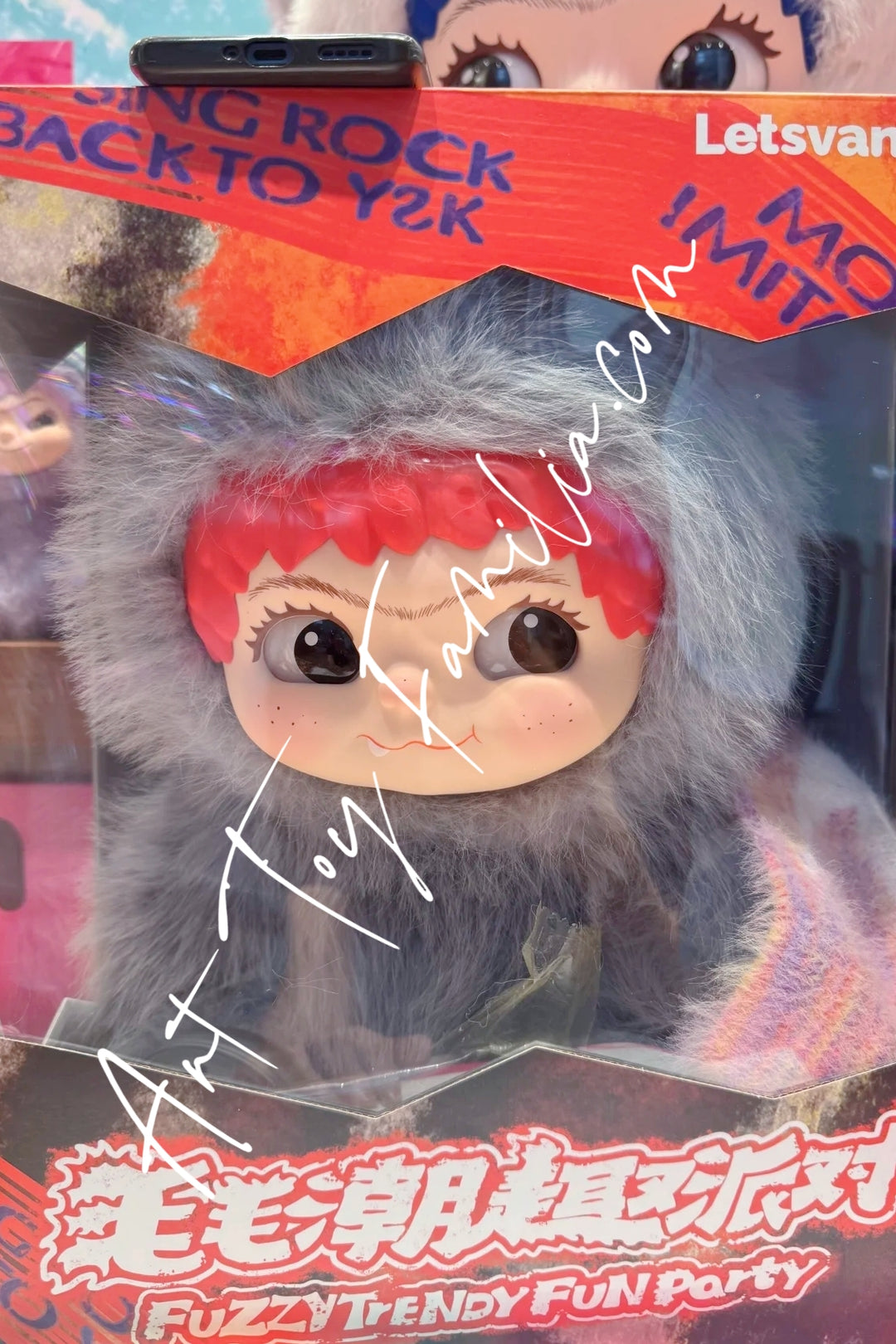 Letsvan Wakuku Fuzzy Trendy Fun Party Series Plush Doll XXL Become Rebel