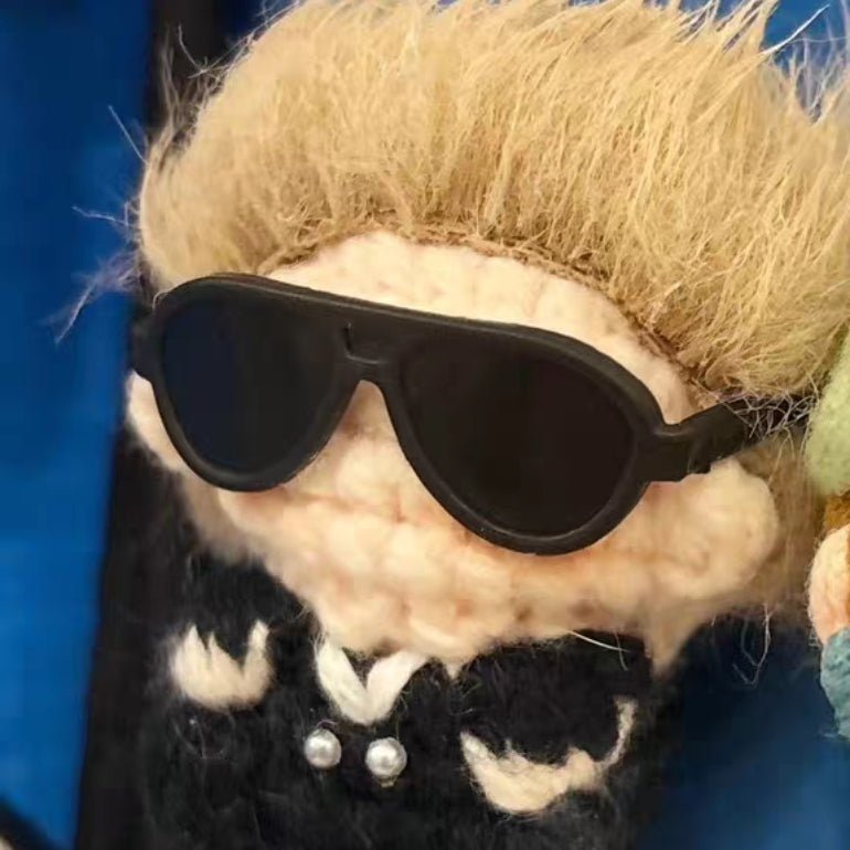 Art Toy Familia - Cortis Martin Seonghyeon Keonho Juhoon James Inspired Handmade Crochet Doll, Kpop Chibi Amigurumi Doll Keychain Gift, C008 Sunglasses Martin