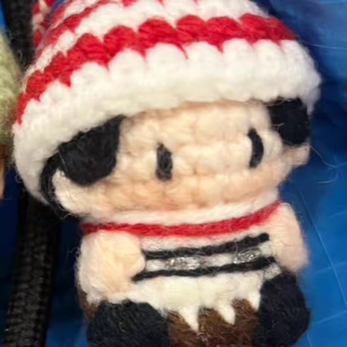 Art Toy Familia - Cortis Martin Seonghyeon Keonho Juhoon James Inspired Handmade Crochet Doll, Kpop Chibi Amigurumi Doll Keychain Gift, C008 Red - White Keonho