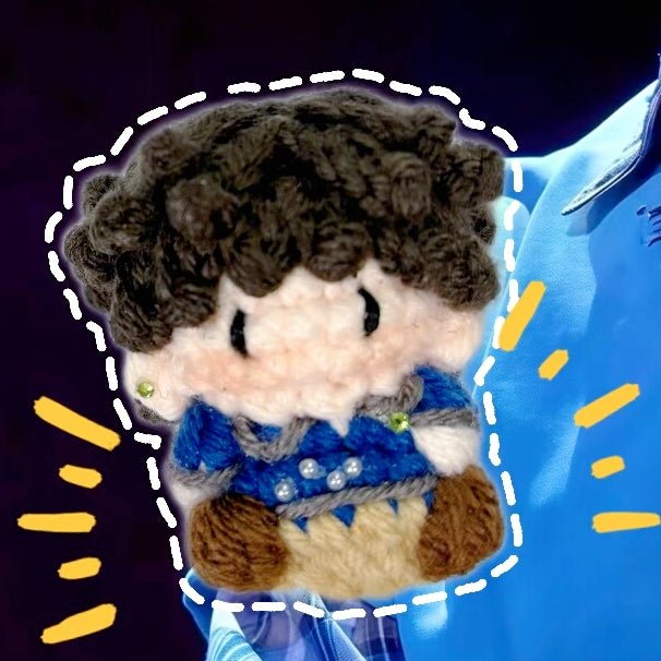 Art Toy Familia - Cortis Martin Seonghyeon Keonho Juhoon James Inspired Handmade Crochet Doll, Kpop Chibi Amigurumi Doll Keychain Gift, C008 Curly Hair Keonho