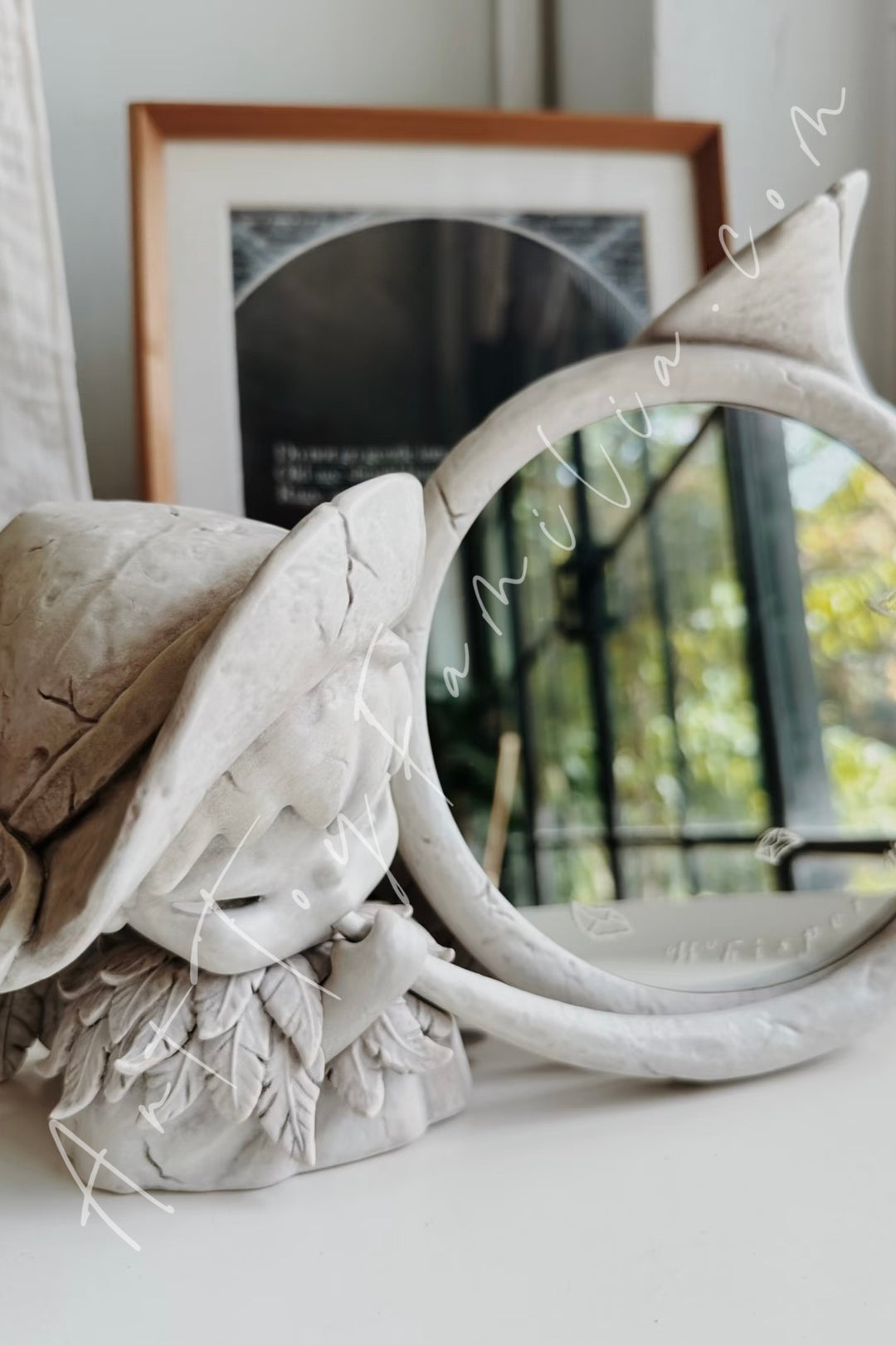 Hirono Whisper Within Horn Resin Table Mirror