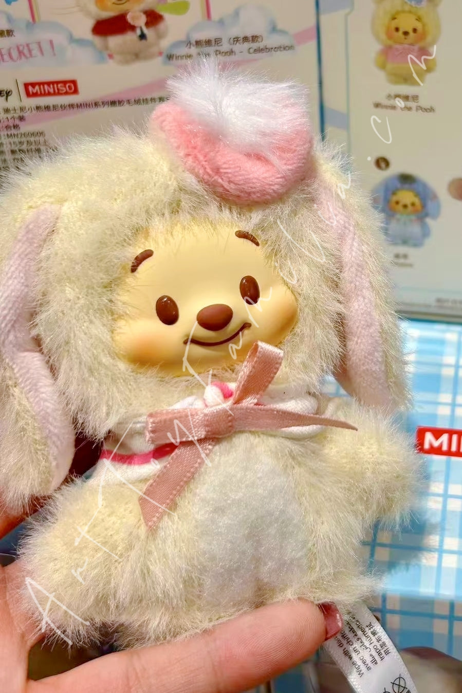 Miniso Disney Winnie The Pooh Friends MINI Series Vinyl Plush Charm Blind Box Rabbit