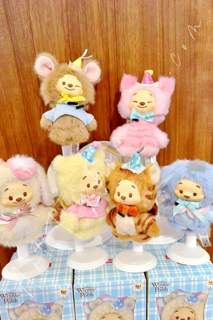 Miniso Disney Winnie The Pooh Friends MINI Series Vinyl Plush Charm Blind Box Sealed Fullset