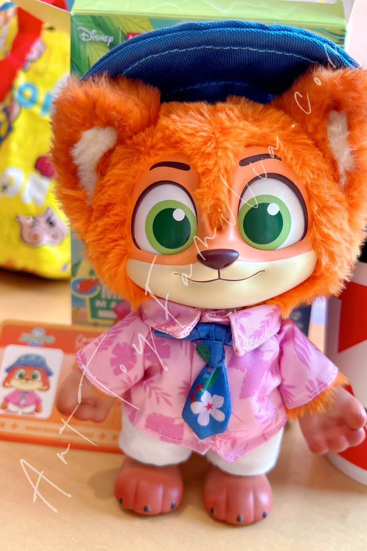 Miniso Disney Zootopia 2 Daily Life Series Vinyl Plush Pendant Nick Wilde