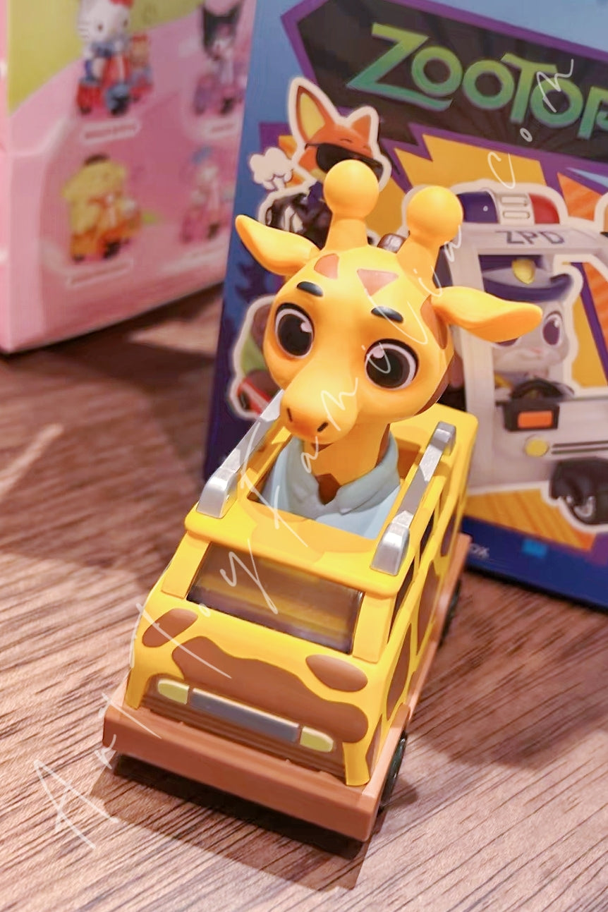 Miniso Disney Zootopia Dudu Fun Car Series Blind Box Figure Giraffe