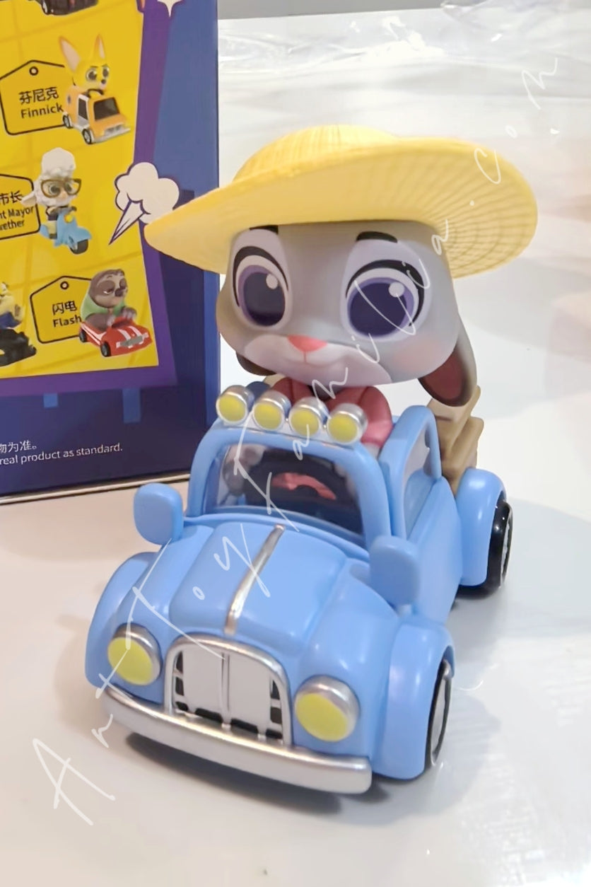 Miniso Disney Zootopia Dudu Fun Car Series Blind Box Figure Judy Hopps