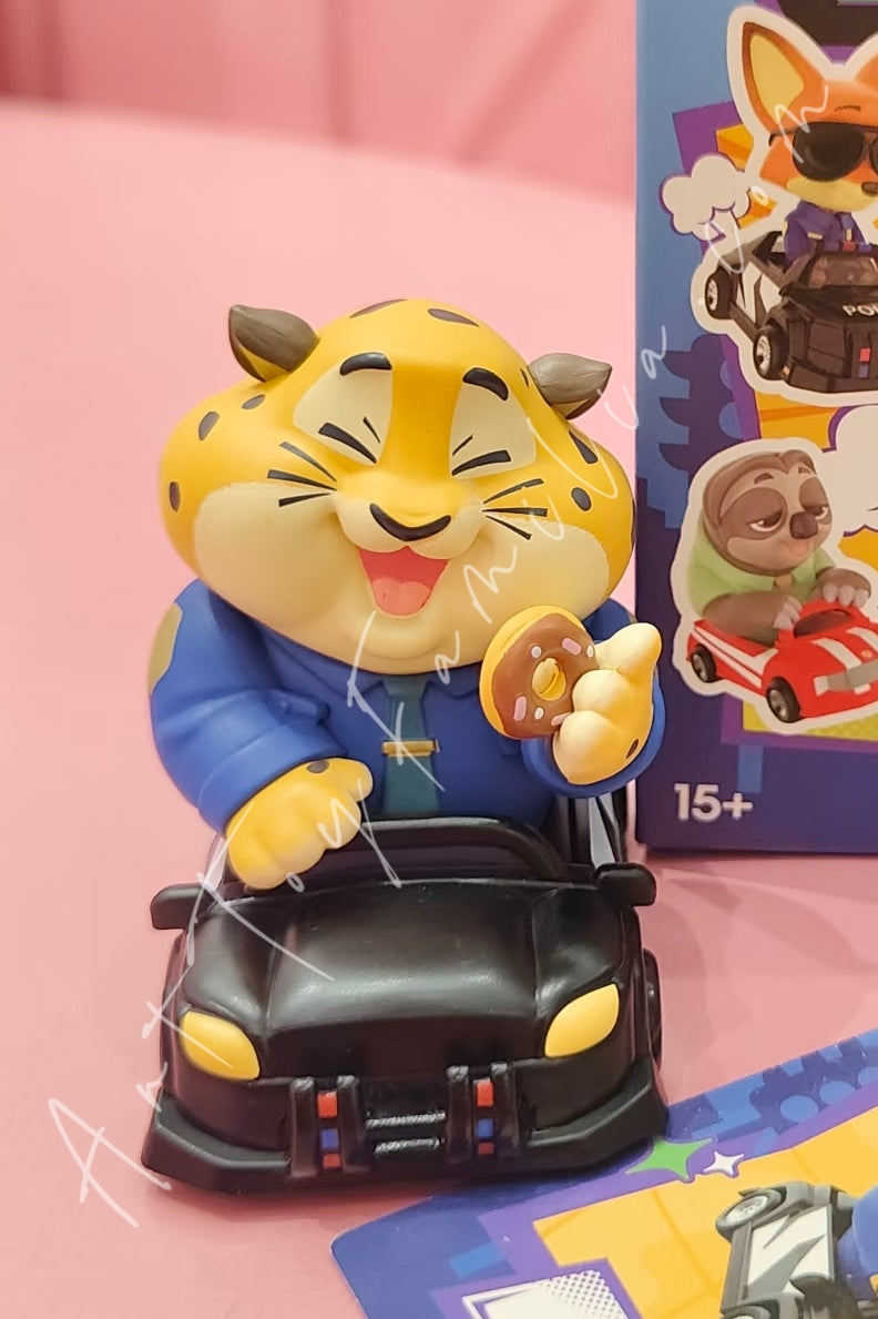 Miniso Disney Zootopia Dudu Fun Car Series Blind Box Figure Officer Clawhauser
