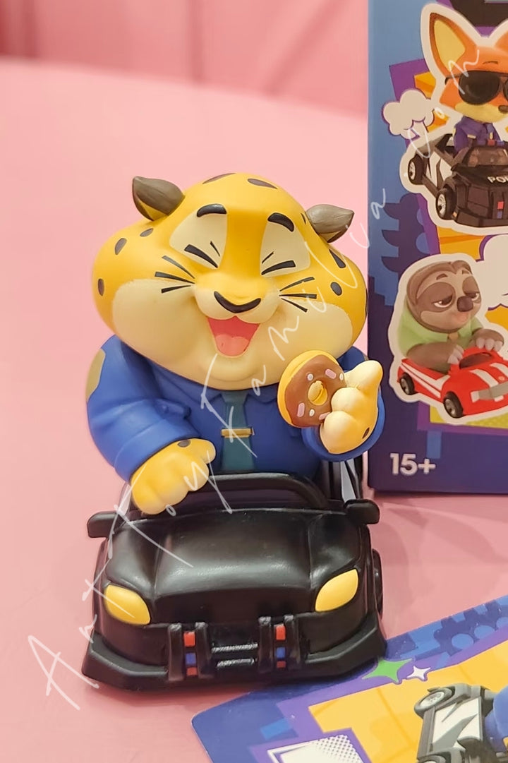 Miniso Disney Zootopia Dudu Fun Car Series Blind Box Figure Officer Clawhauser