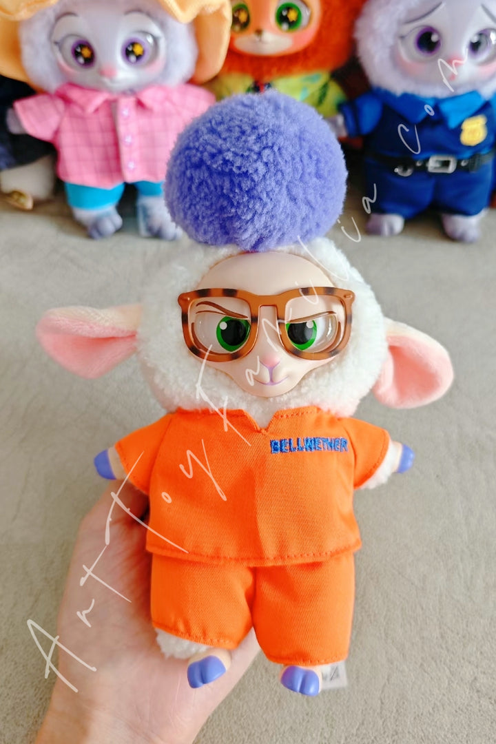 Miniso Disney Zootopia Series Vinyl Plush Pendant Bellwether-Prison Uniform
