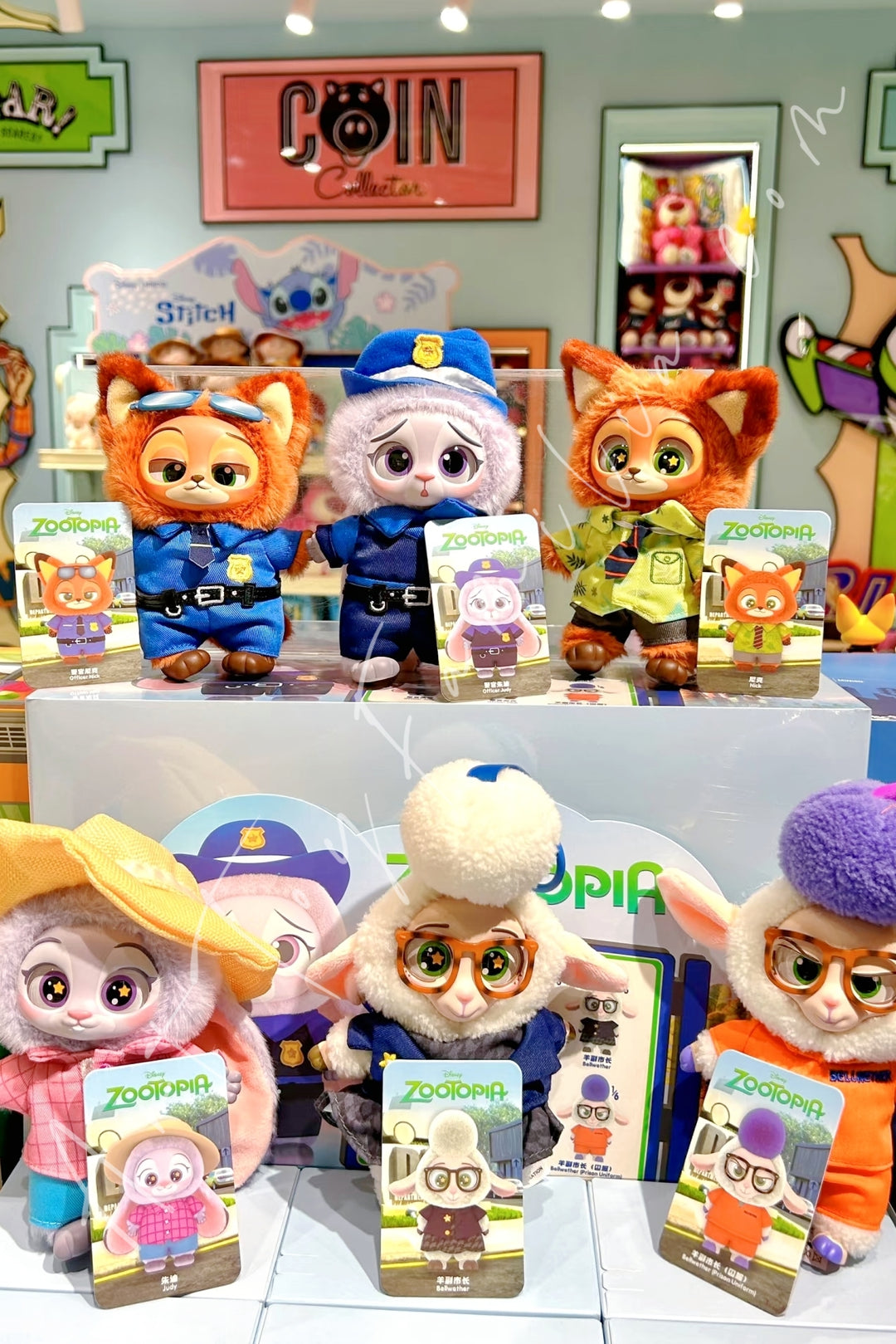 Miniso Disney Zootopia Series Vinyl Plush Pendant Sealed Fullset