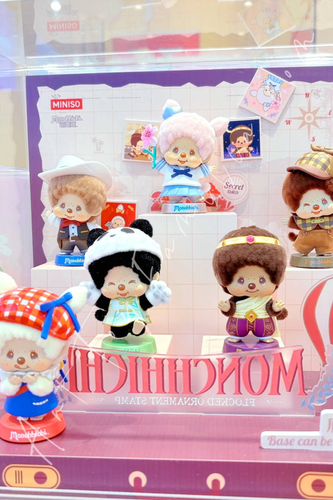 Miniso Monchhichi Global Journey Series Figure Blind Box Sealed Full Set