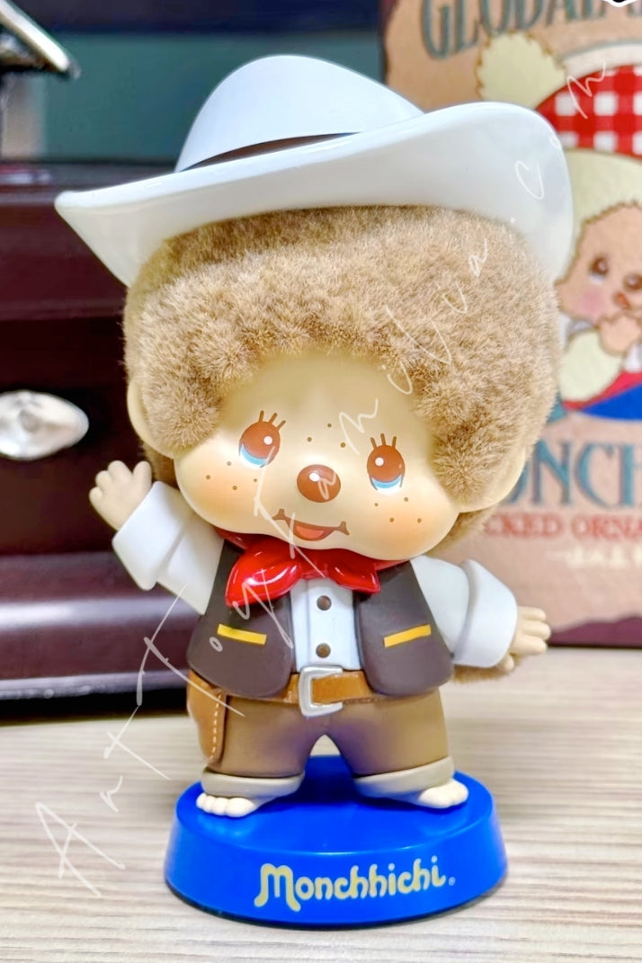 Miniso Monchhichi Global Journey Series Figure Blind Box Wilderness Cowboy