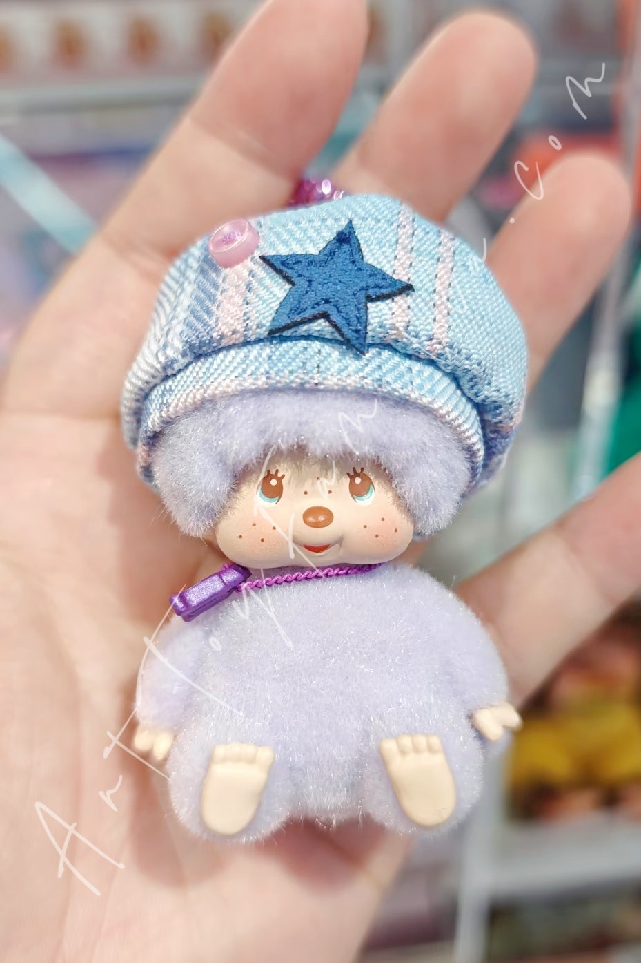 Miniso Monchhichi Macaron Mambo Series Plush Pendant Blind Box Lavender Purple