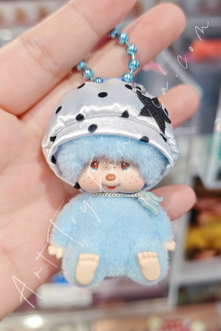 Miniso Monchhichi Macaron Mambo Series Plush Pendant Blind Box Light Blue