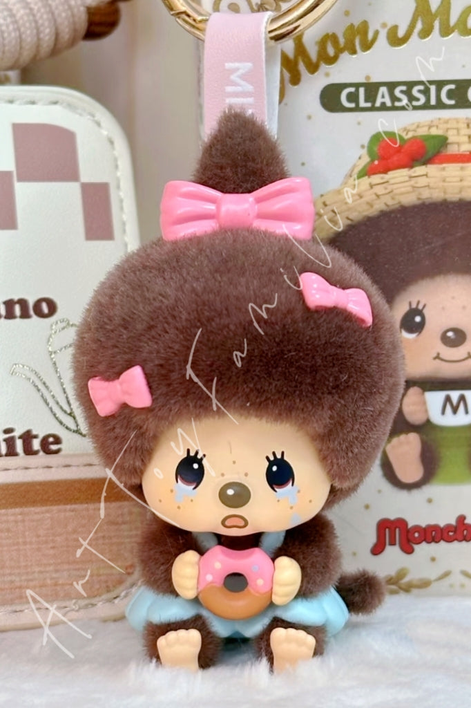 Miniso Monchhichi Mon Mon Farm Series Face-Changing Flocked Pendant Strawberry Sweetie