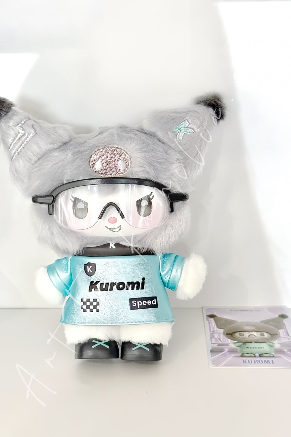Miniso Sanrio Characters Cyber Age Series Vinyl Plush Pendant Blind Box Kuromi Grey