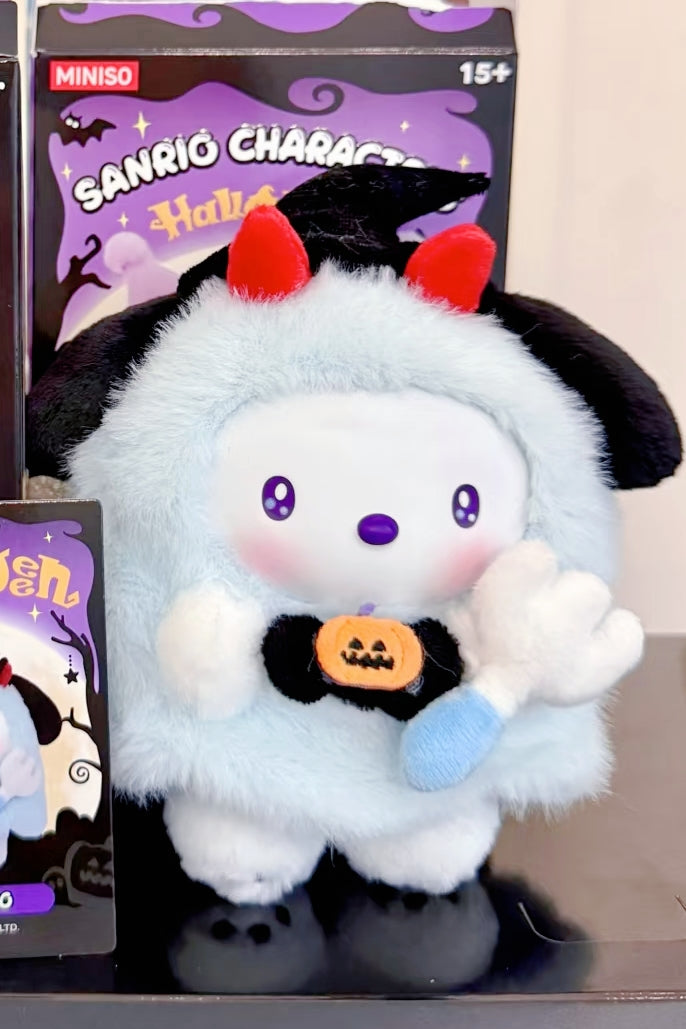 Miniso Sanrio Characters Halloween Series Vinyl Plush Pochacco