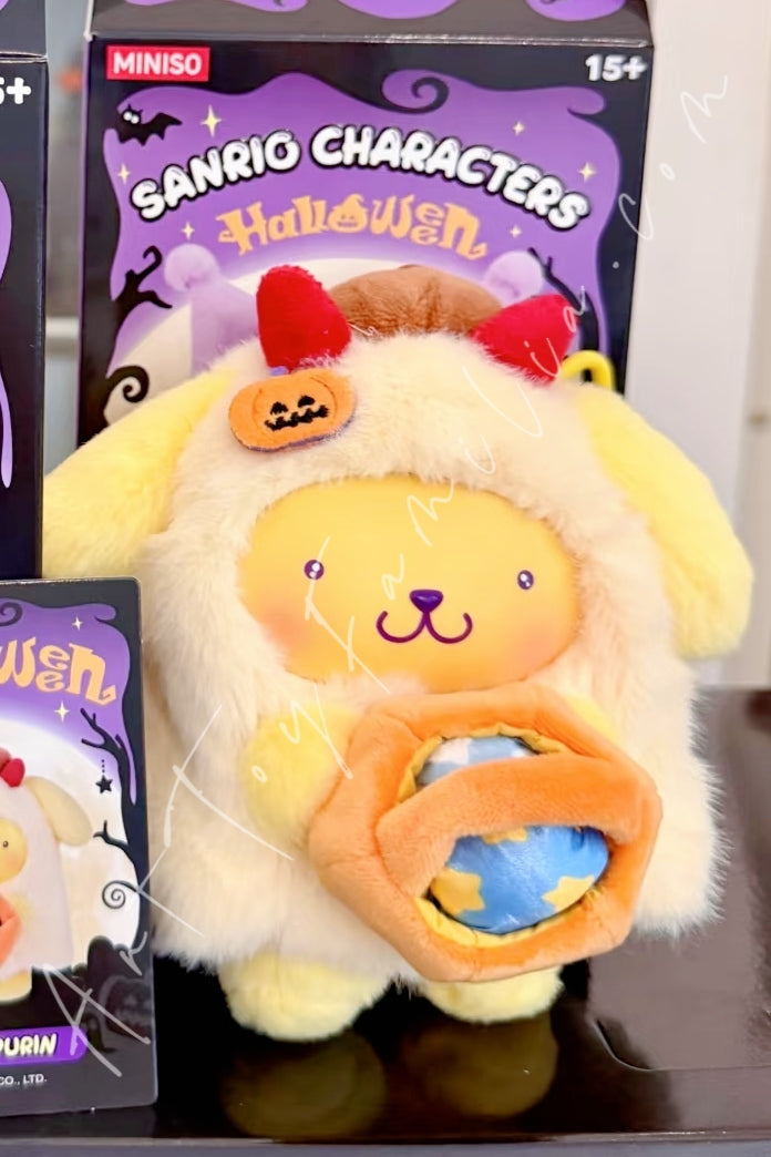 Miniso Sanrio Characters Halloween Series Vinyl Plush Pompompurin