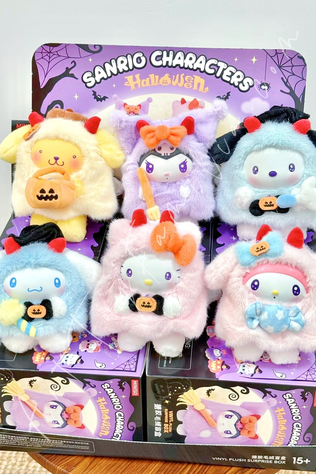Miniso Sanrio Characters Halloween Series Vinyl Plush Sealed Fullset