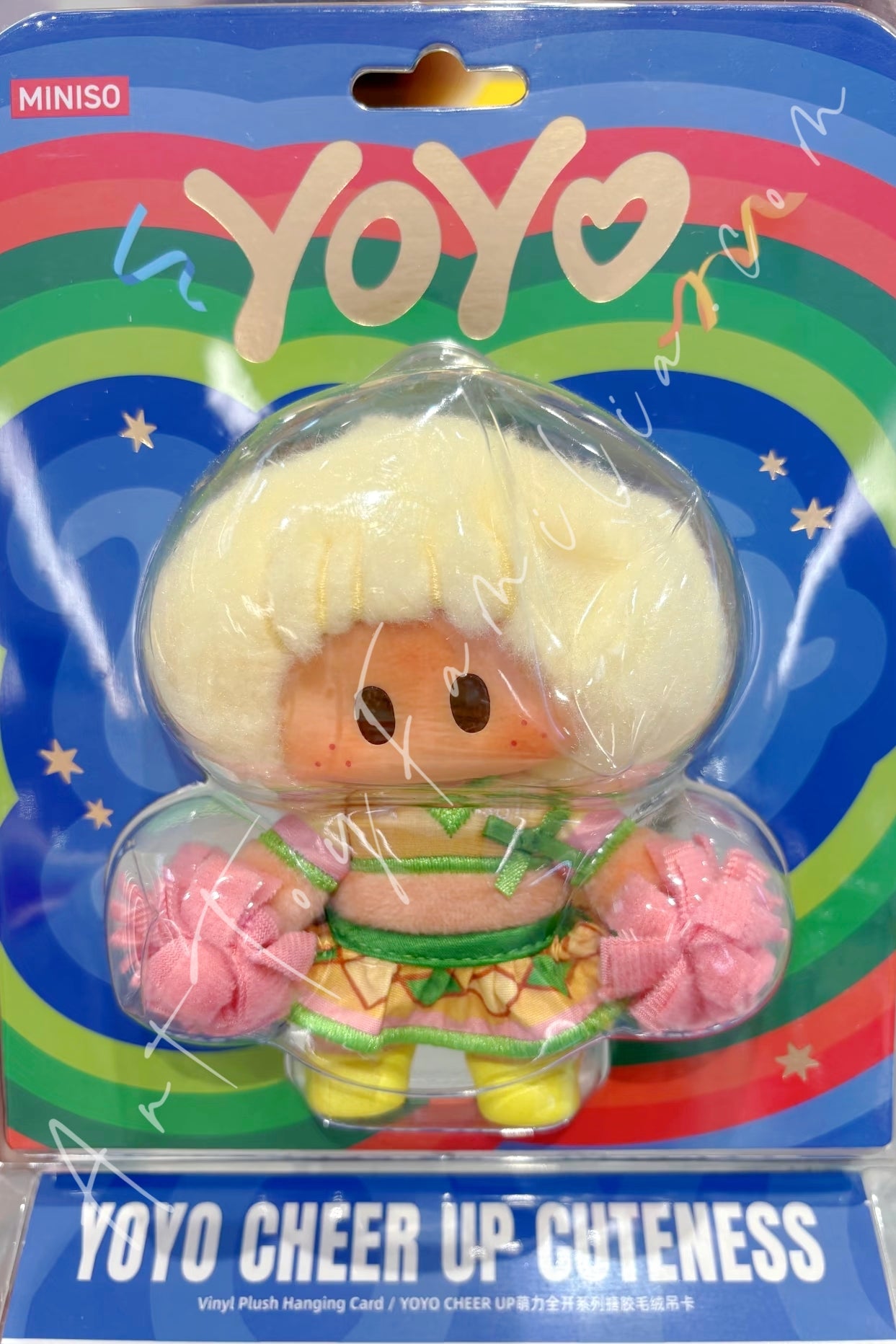 人形 happy to see you mini Yoyo Cheer Up Series Vinyl Plush Pendant Hanging Card | MINISO