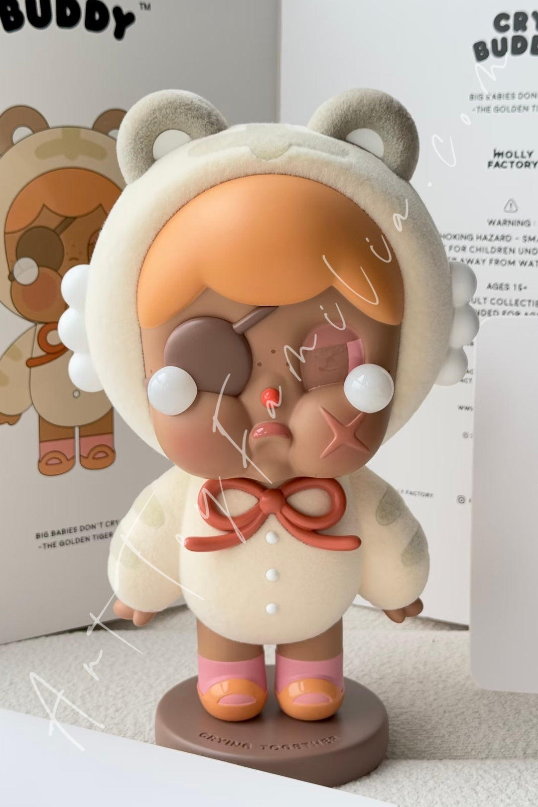 Molly Factory Crybaby Crybuddy Sad Zoo Day Series The Golden Tiger 400% Vinyl Figure
