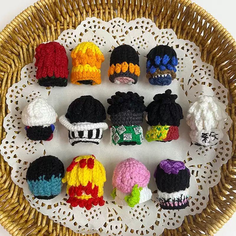 Art Toy Familia - Demon Slayer Crochet Doll, Kimetsu No Yaiba Plush Keychain, Chibi Amigurumi Doll Gift, C013 Kamado Tanjirou