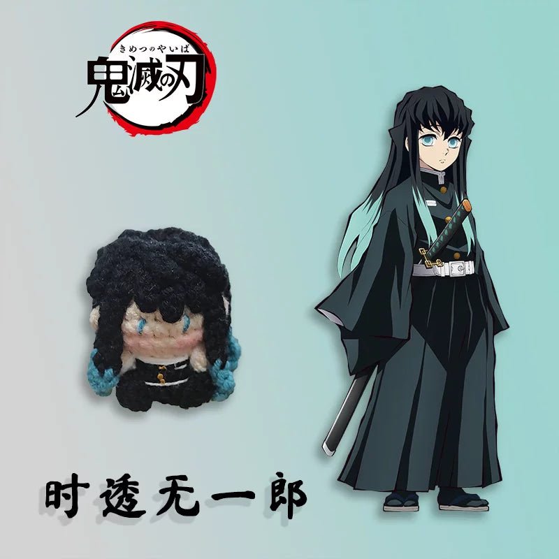 Art Toy Familia - Demon Slayer Crochet Doll, Kimetsu No Yaiba Plush Keychain, Chibi Amigurumi Doll Gift, C013 Tokitou Muichirou