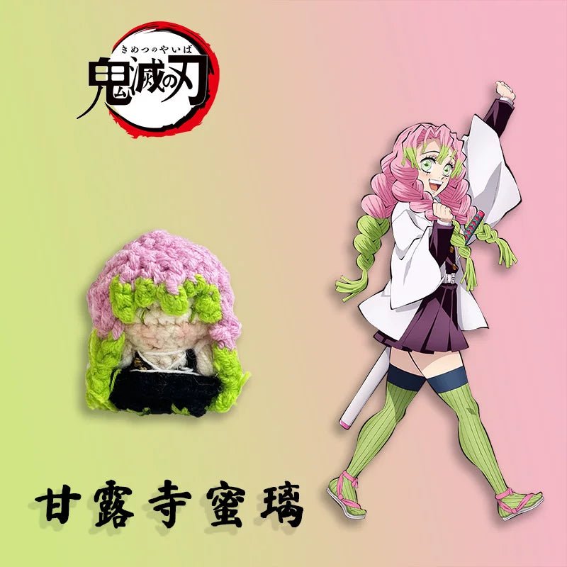Art Toy Familia - Demon Slayer Crochet Doll, Kimetsu No Yaiba Plush Keychain, Chibi Amigurumi Doll Gift, C013 Kanroji Mitsuri