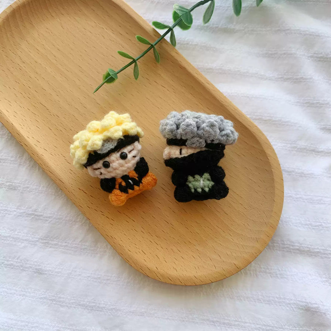 Art Toy Familia - Naruto Mini Crochet Keychain Doll, Chibi Amigurumi Doll Gift, C014 Uzumaki Naruto Random Color