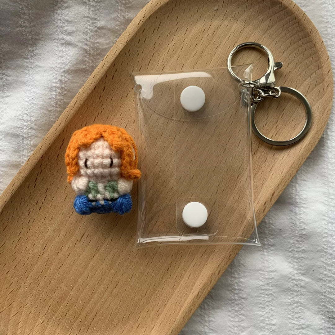 Art Toy Familia - One Piece Handmade Crochet Doll,Chibi Amigurumi Keychain Gift,C015 Nami Random Color