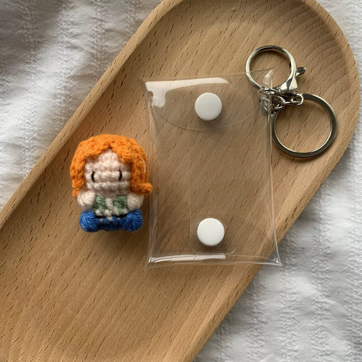 Art Toy Familia - One Piece Handmade Crochet Doll,Chibi Amigurumi Keychain Gift,C015 Nami Random Color