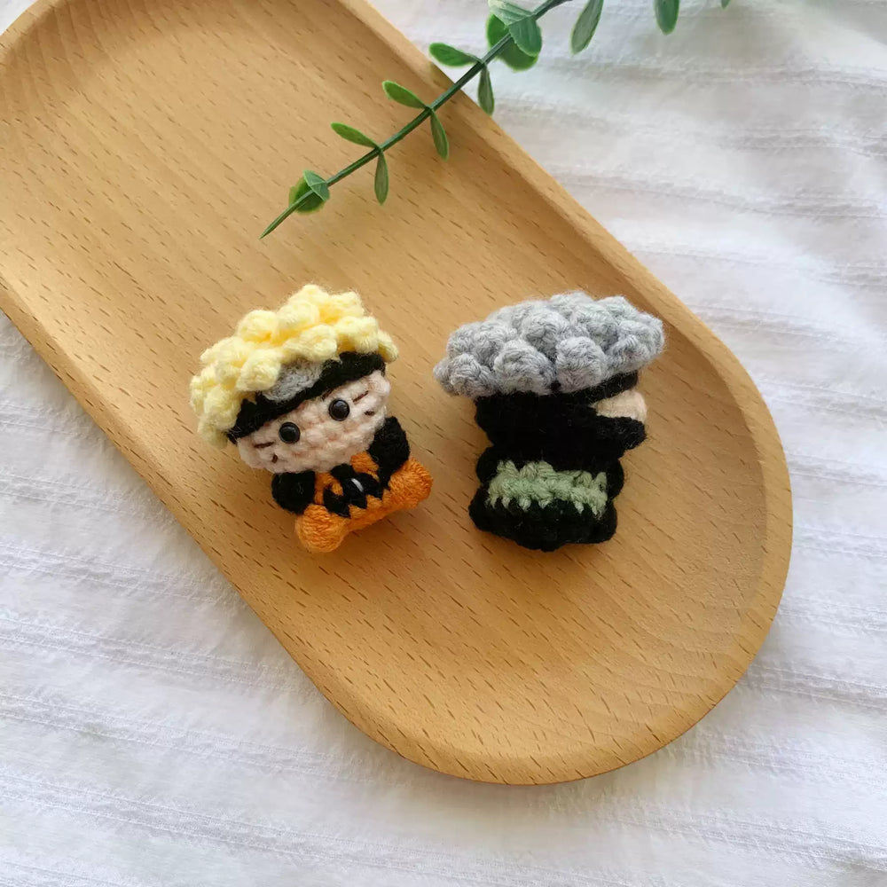 Art Toy Familia - Naruto Mini Crochet Keychain Doll, Chibi Amigurumi Doll Gift, C014 Uzumaki Naruto Random Color