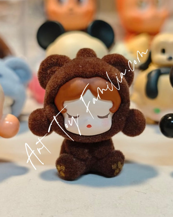 POPMART SKULLPANDA Pop Bean Little Sitting Bear - Pajama Cross Dressing Series
