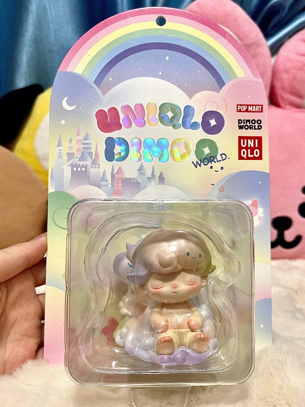 POP MART Dimoo x Uniqlo Dream Unicorn Figurine Packaged