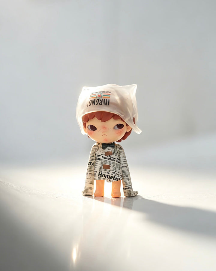 POP MART Hirono Little Mischief Series — Ragpicker front view