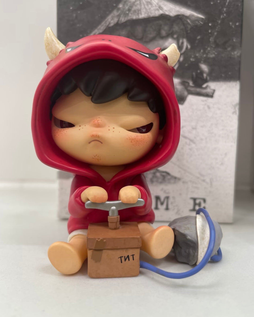 POP MART Hirono Mime Series — Destroy front view