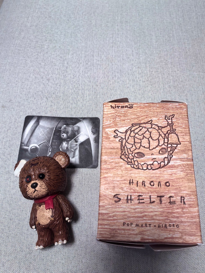 POP MART Hirono Shelter Series Stuffed Bear (Secret) front view