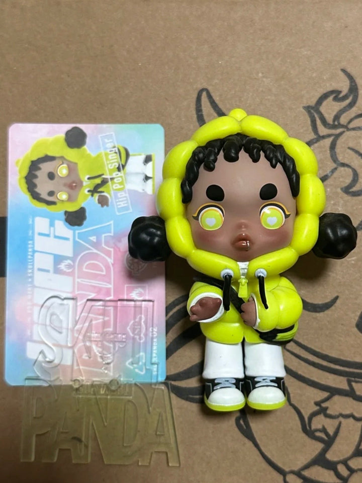 POP MART Skullpanda Hypepanda Series Hip Pop Singer Front View