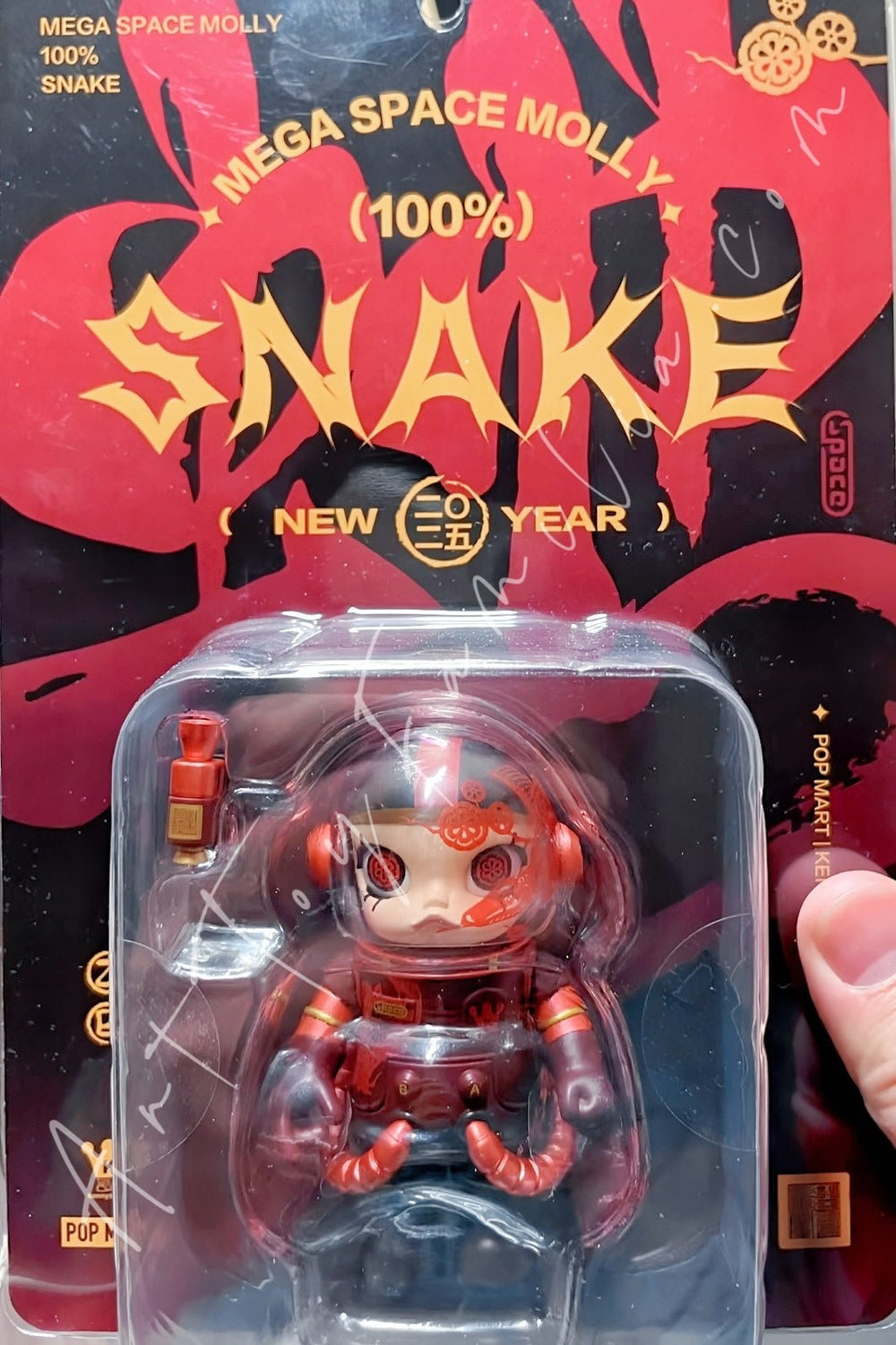 Popmart 100% MEGA Space Molly 100% Snake 2025 Red Ver.