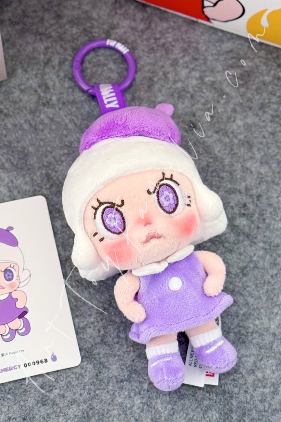 POP MART - Angry Molly Angry Energy Series Plush Pendant - 心火怒放系列毛绒挂件 Purple Fire - 紫火