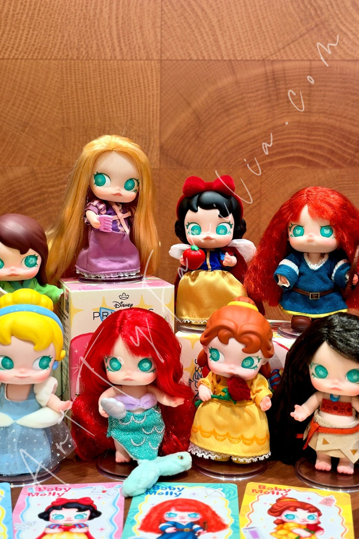 Popmart Baby Molly Disney Princess Series Mini Action Figure Blind Box Sealed Full Set