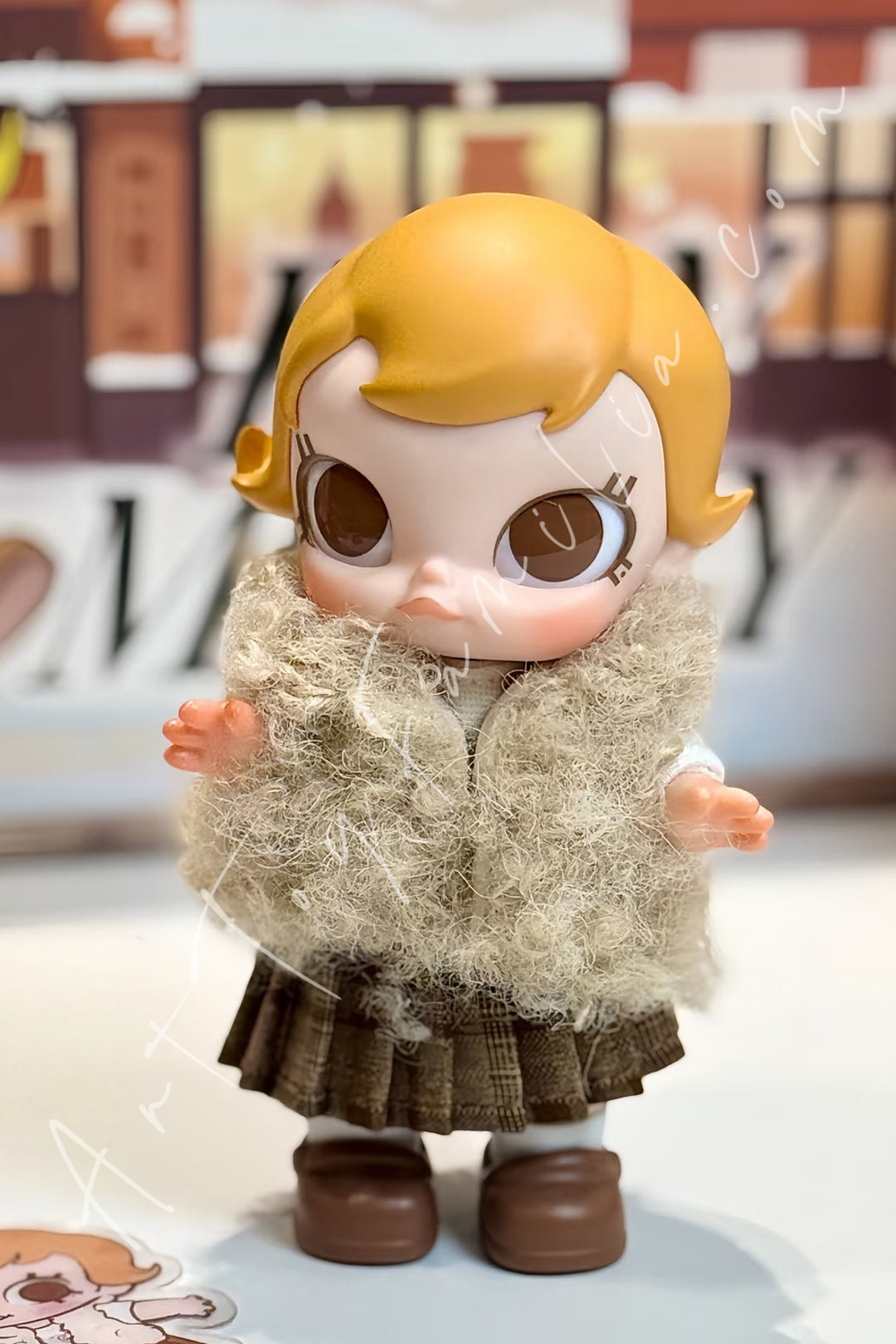 Popmart Baby Molly Winter Fit Check Series Vinyl Plush Pendant Have A Hot Boba